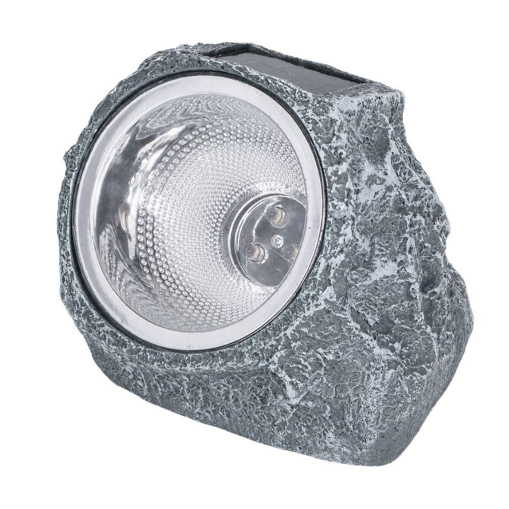  faretto solare led effetto pietra da giardino outdoor impermeabile - foto 1