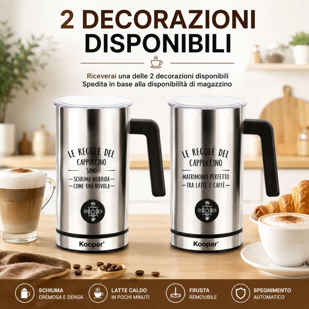  cappuccinatore montalatte elettrico in acciaio inox per cappuccino latte caldo e schiuma di latte - foto 2