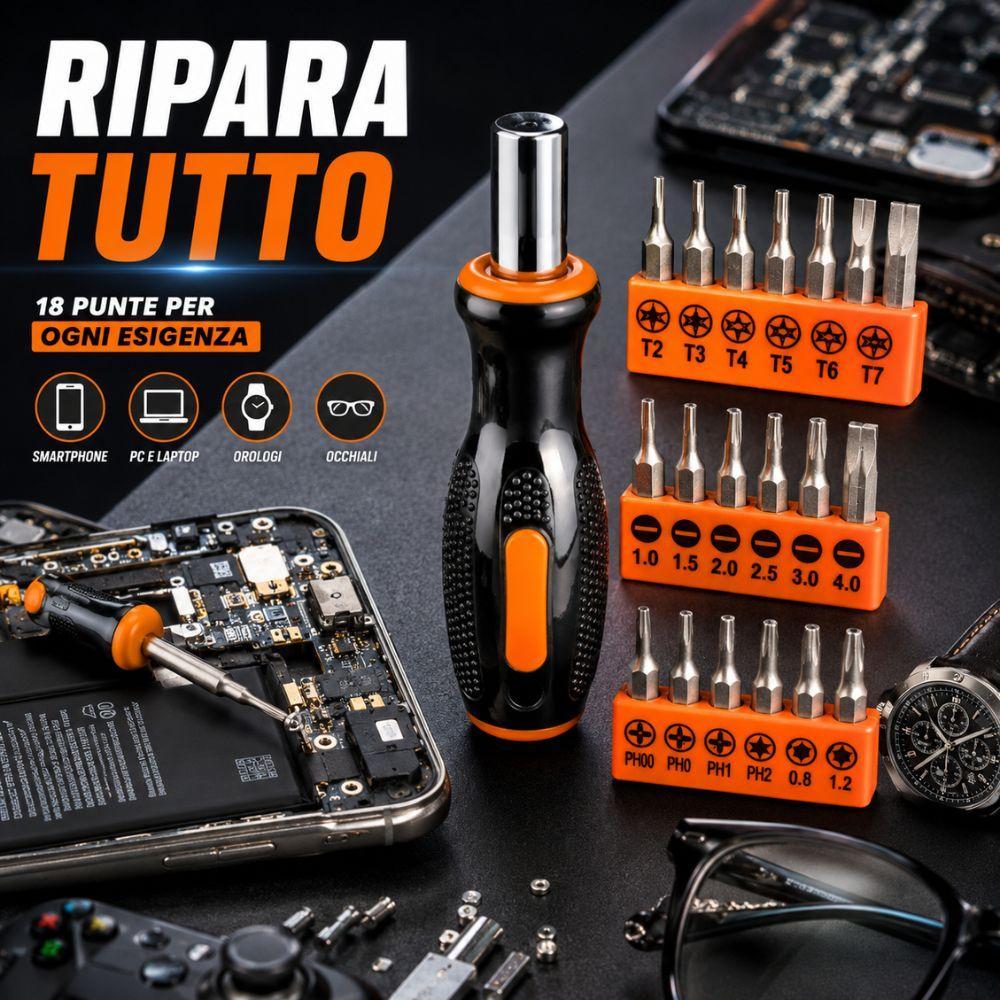  set cacciaviti di precisione 18 in 1 per smartphone pc orologi elettronica - foto 2