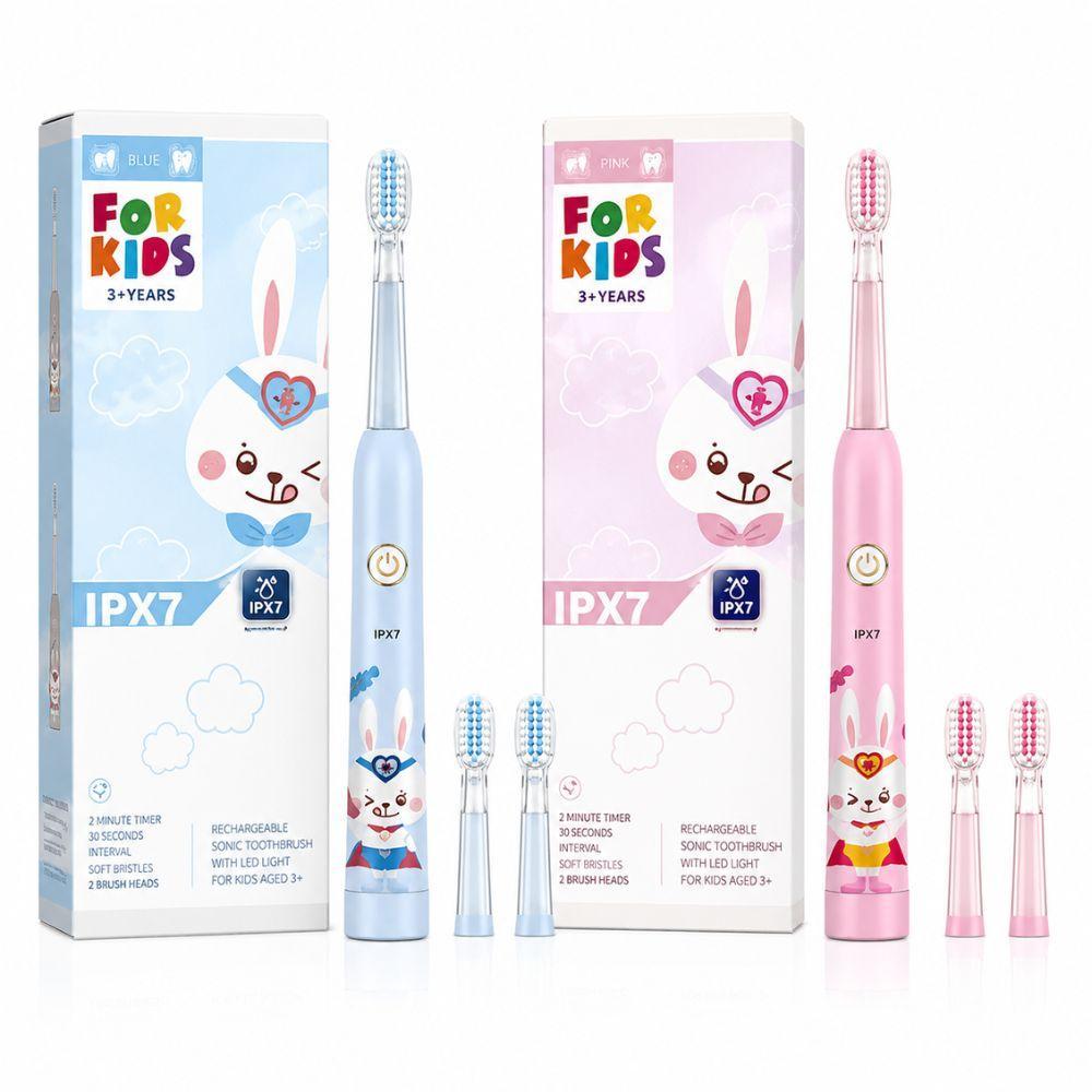  spazzolino elettrico bambini ricaricabile con luci led - foto 1