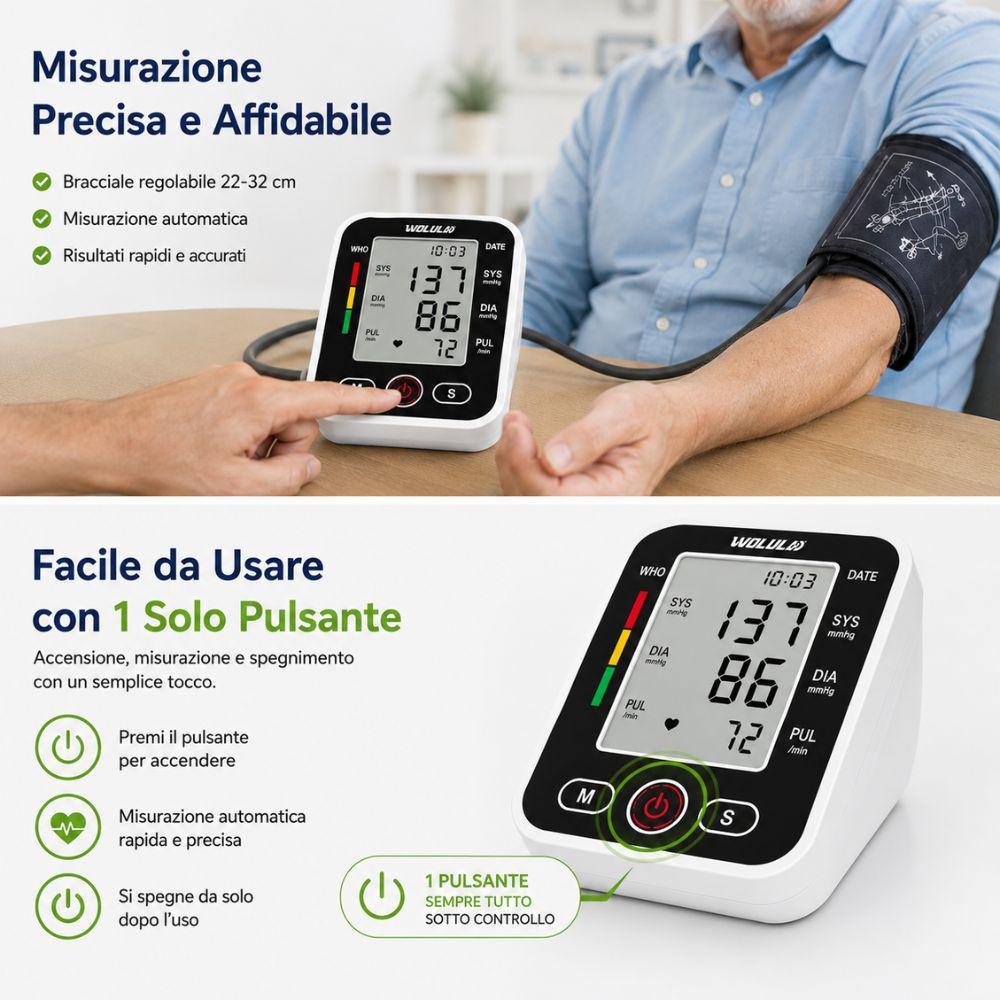  misuratore elettronico di pressione da braccio display lcd digitale automatico - foto 4