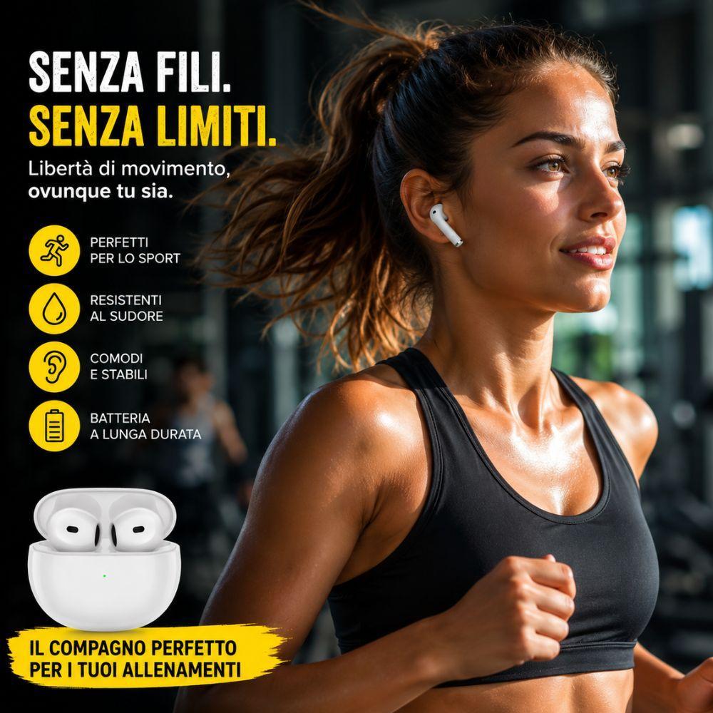  auricolari wireless bluetooth 5.3 tws stereo con touch control e case ricarica - foto 5