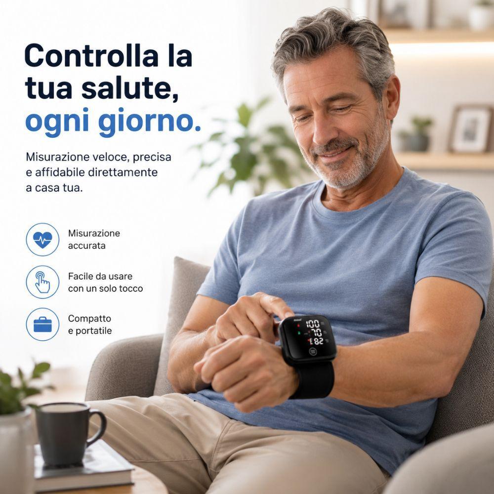  misuratore di pressione da polso digitale automatico display led - foto 2