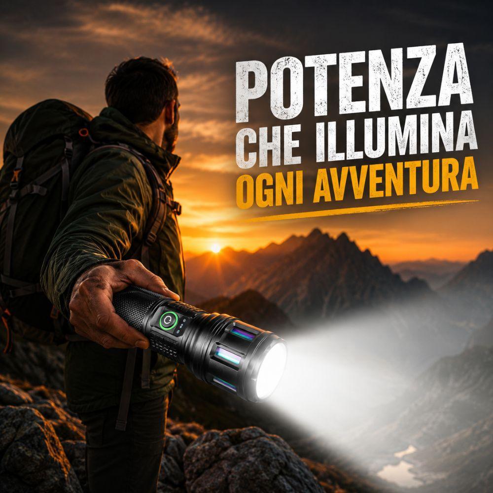 torcia led tattica ricaricabile usb con zoom regolabile ad alta luminosità per outdoor e emergenze - foto 2 torcia led tattica ricaricabile usb con zoom regolabile ad alta luminosità per outdoor e emergenze - foto 2