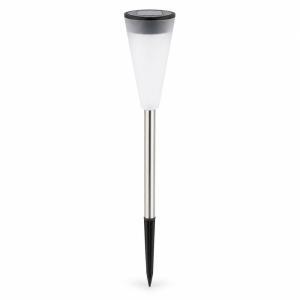 Lampada solare led da giardino con picchetto luce autom...