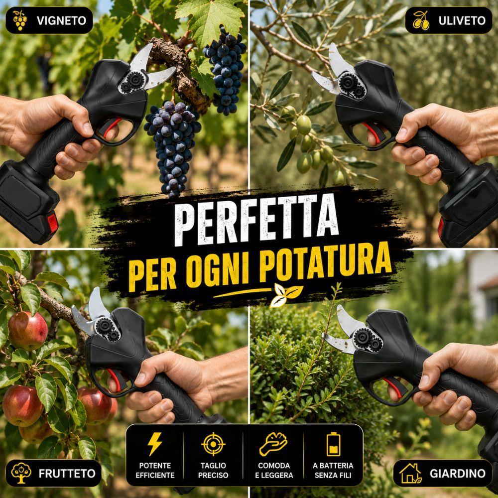  cesoia professionale forbice da potatura elettrica a batteria - foto 3