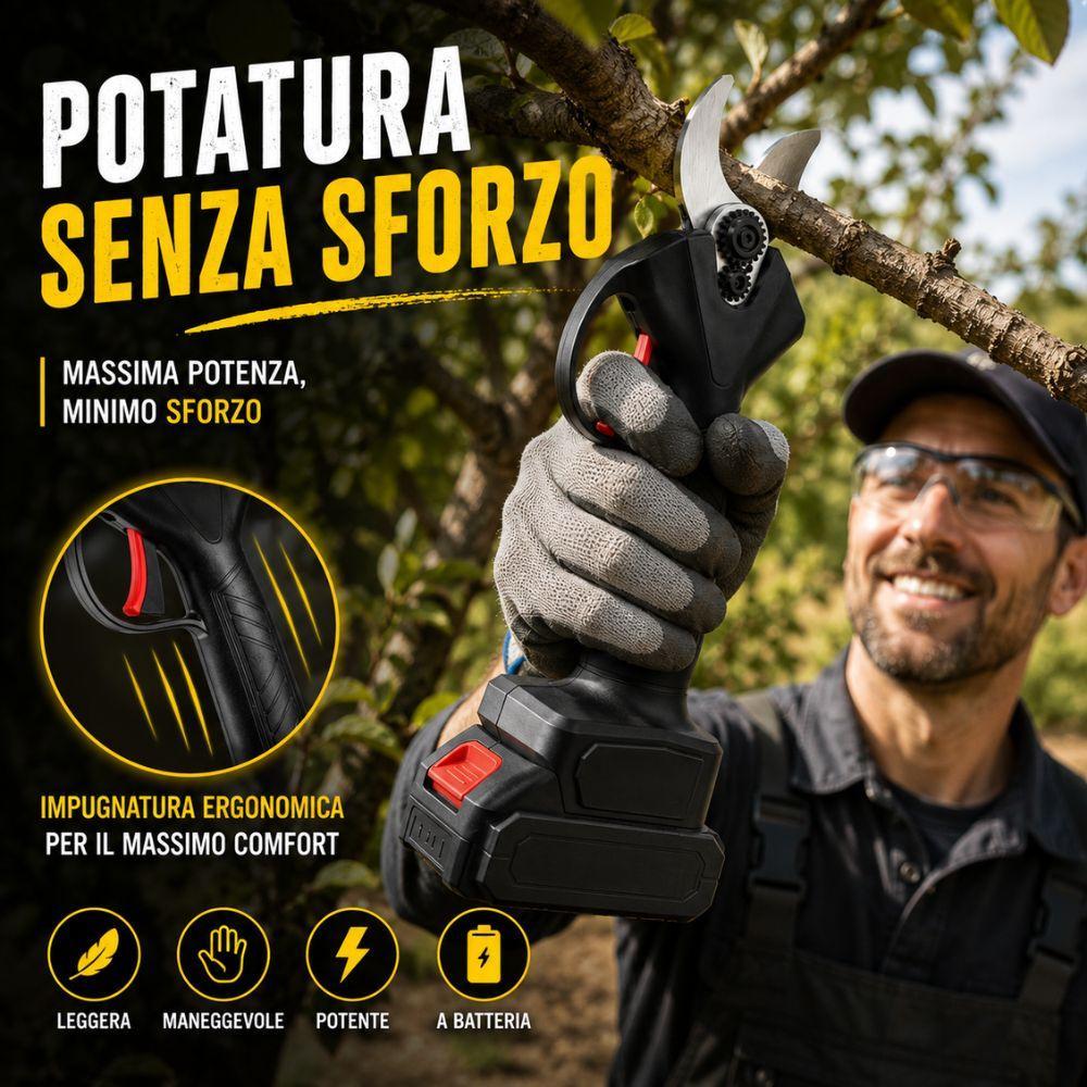  cesoia professionale forbice da potatura elettrica a batteria - foto 5