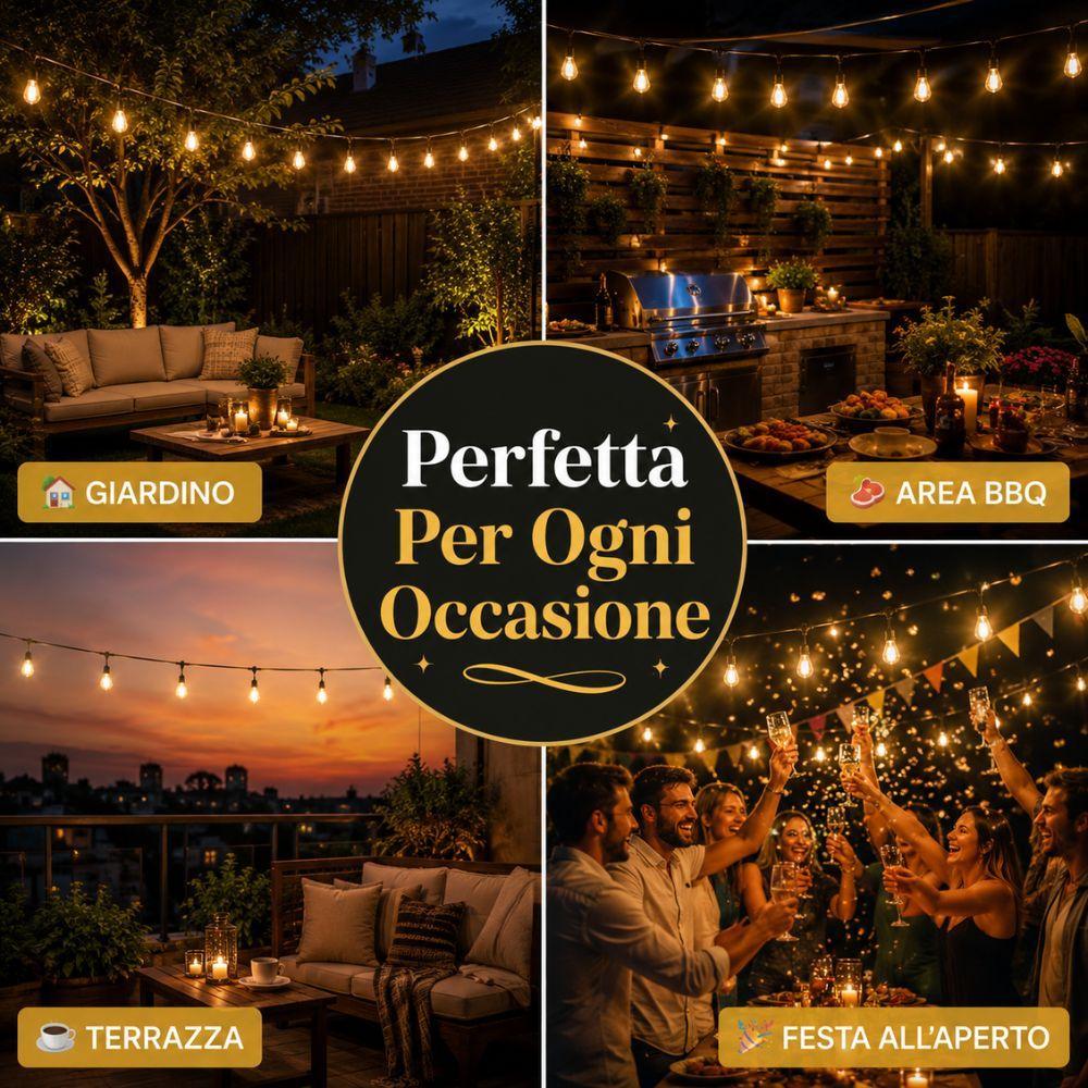  stringa luminosa led da esterno 10 metri con 10 lampadine - foto 4