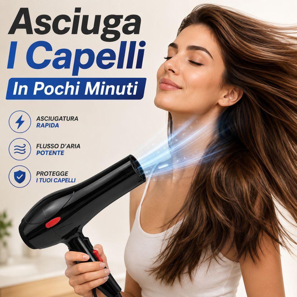  asciugacapelli professionale con beccuccio concentratore phon per capelli - foto 2