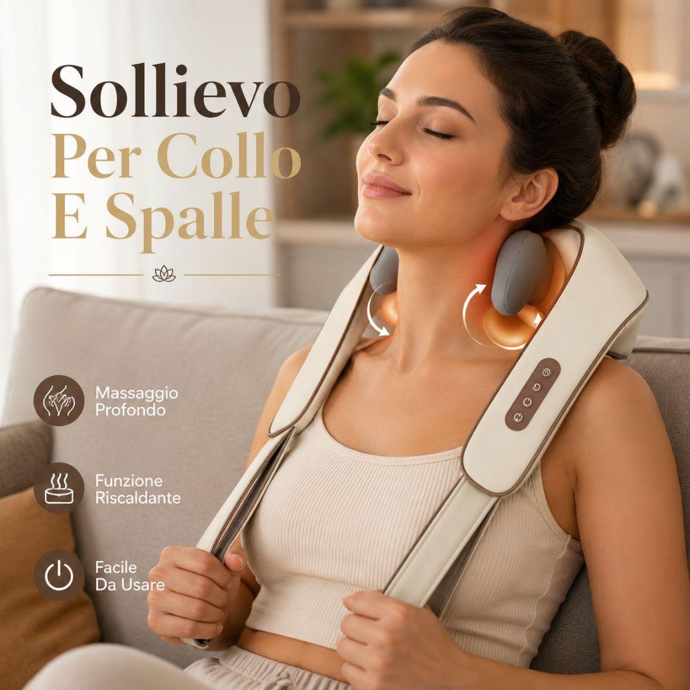  massaggiatore cervicale shiatsu elettrico con funzione riscaldante - foto 4