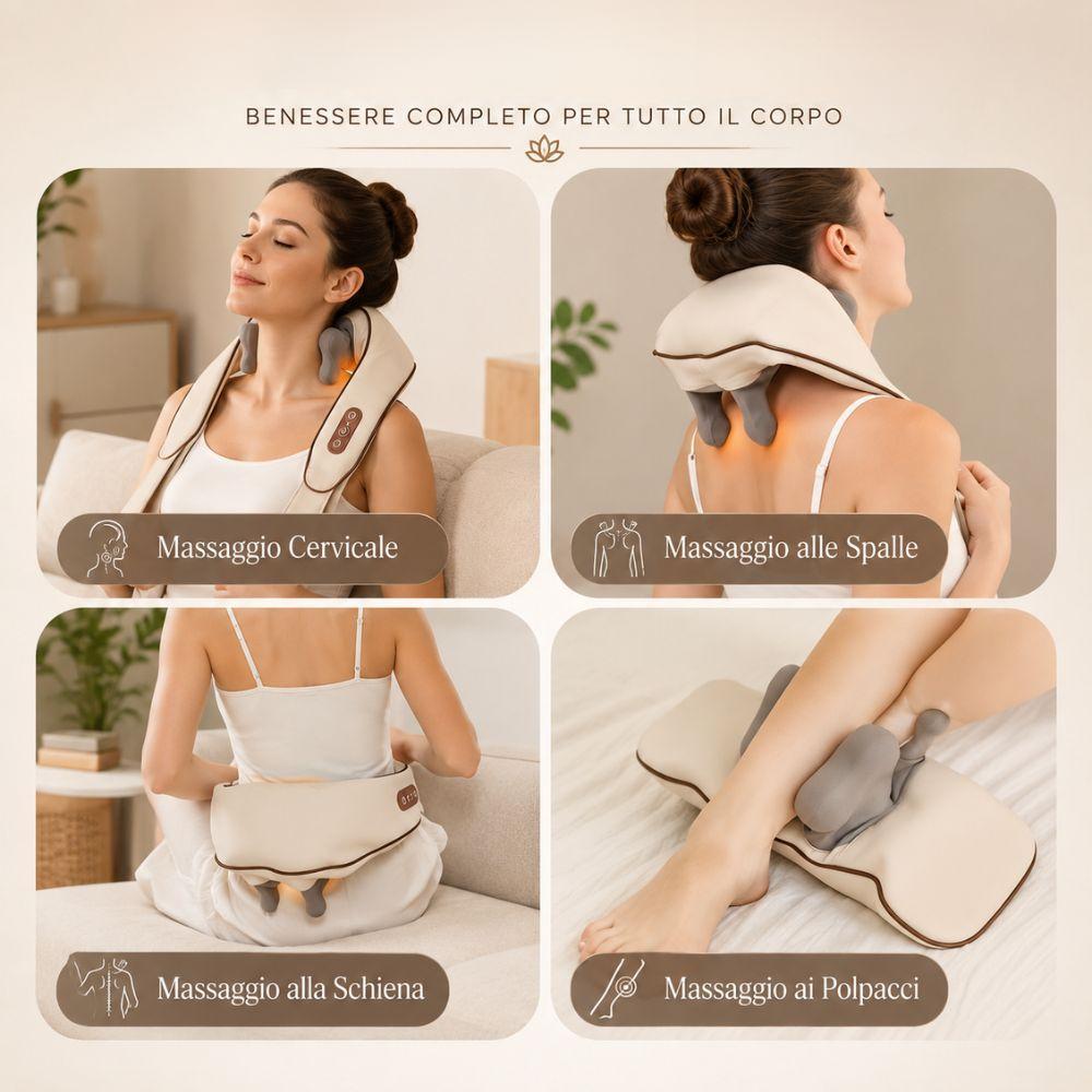  massaggiatore cervicale shiatsu elettrico con funzione riscaldante - foto 5