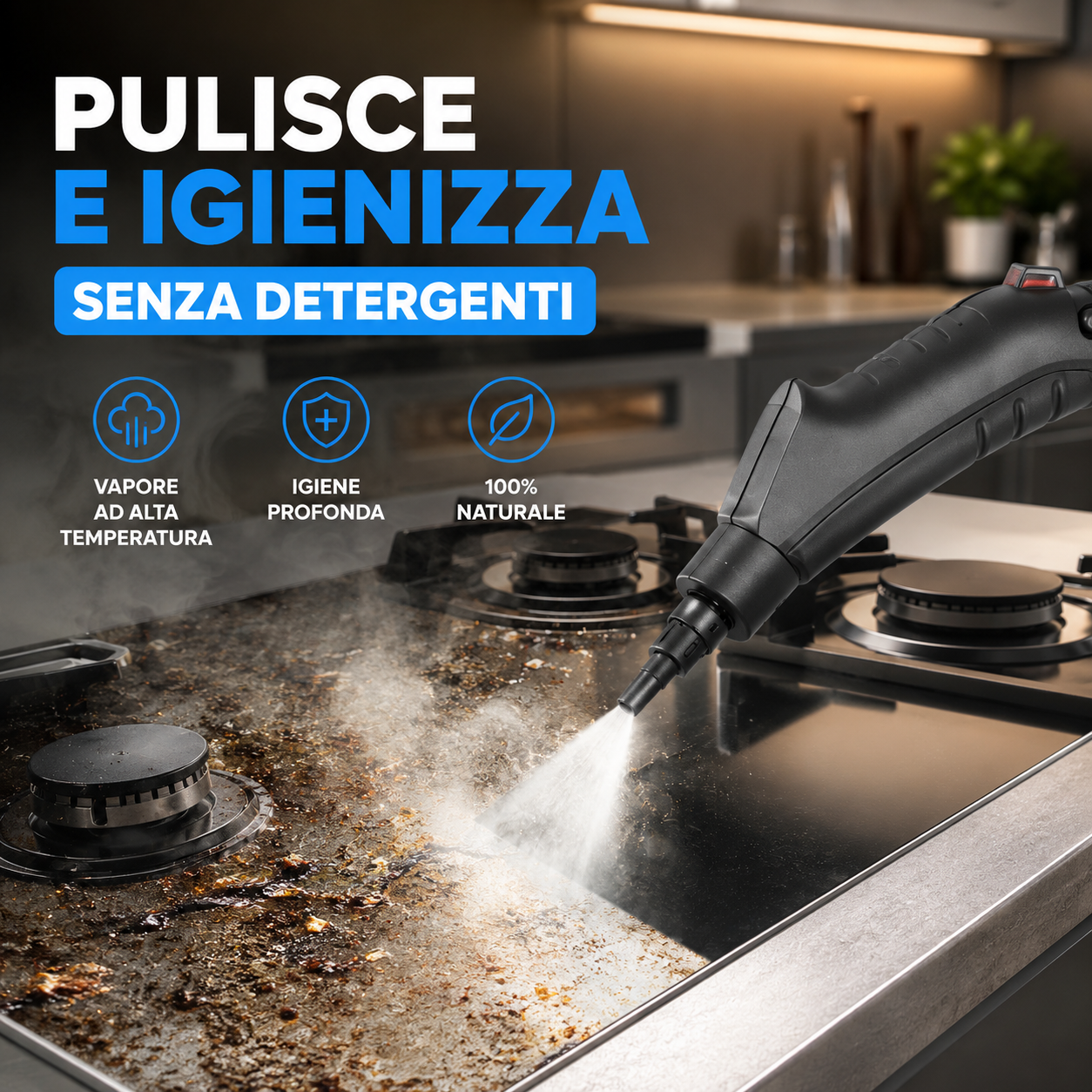  pulitore a vapore multifunzione con accessori - foto 5