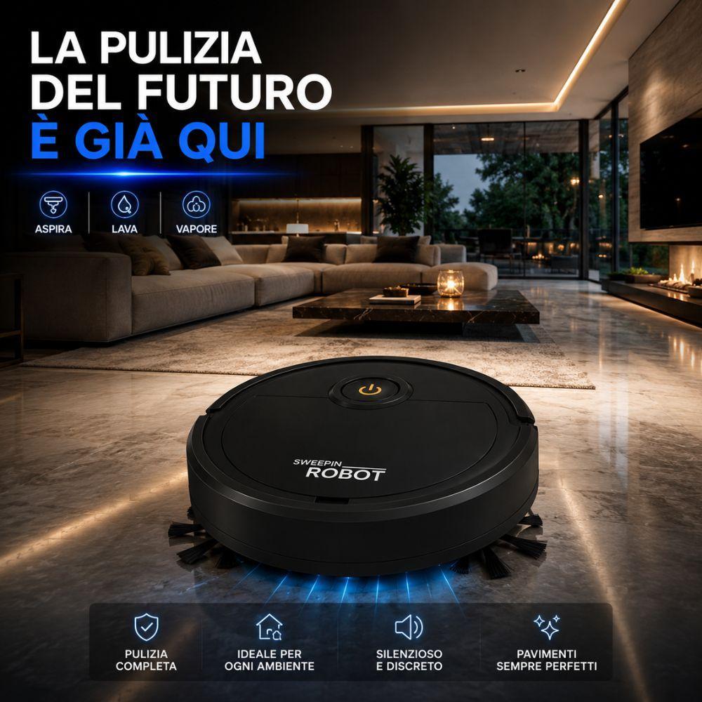  robot aspiratore automatico 3 in 1 aspira lava vapore smart home - foto 4