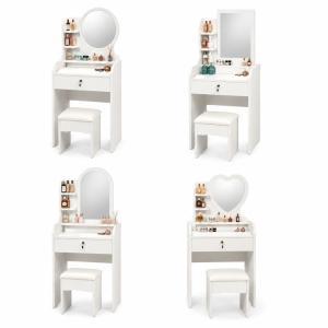 Toeletta vanity con specchio e sgabello – tavolo truc...