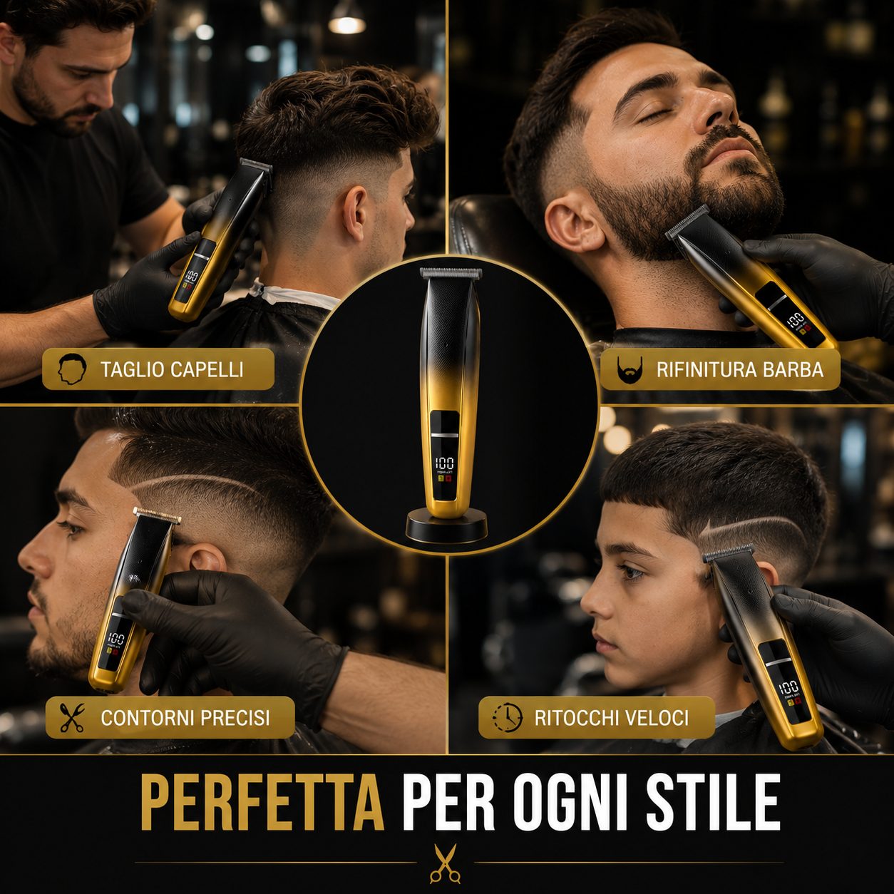 tagliacapelli e regolabarba professionale ricaricabile con display digitale - foto 4 tagliacapelli e regolabarba professionale ricaricabile con display digitale - foto 4