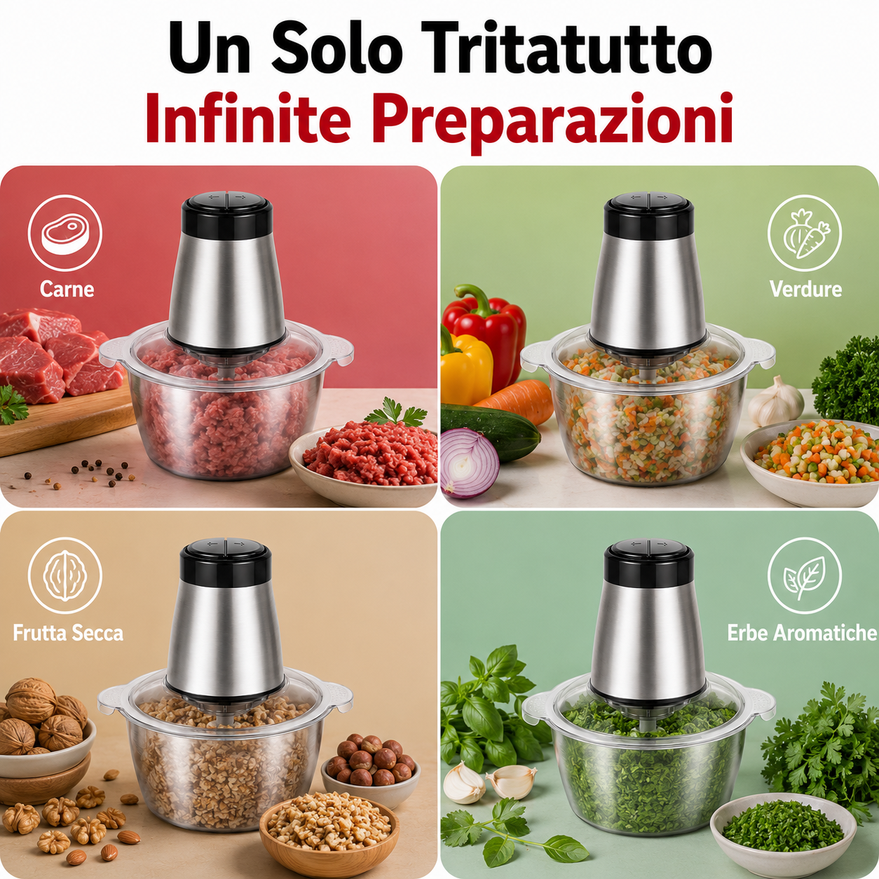  tritacarne elettrico 650w con ciotola in acciaio da 3 litri - foto 4