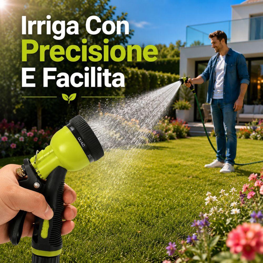  pistola multigetto per irrigazione con kit raccordi regolabile per giardino - foto 2