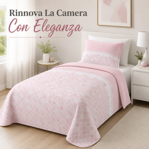 Completo letto singolo 3 pezzi in microfibra fantasia con lenzuolo sopra, lenzuolo sotto con angoli e federa