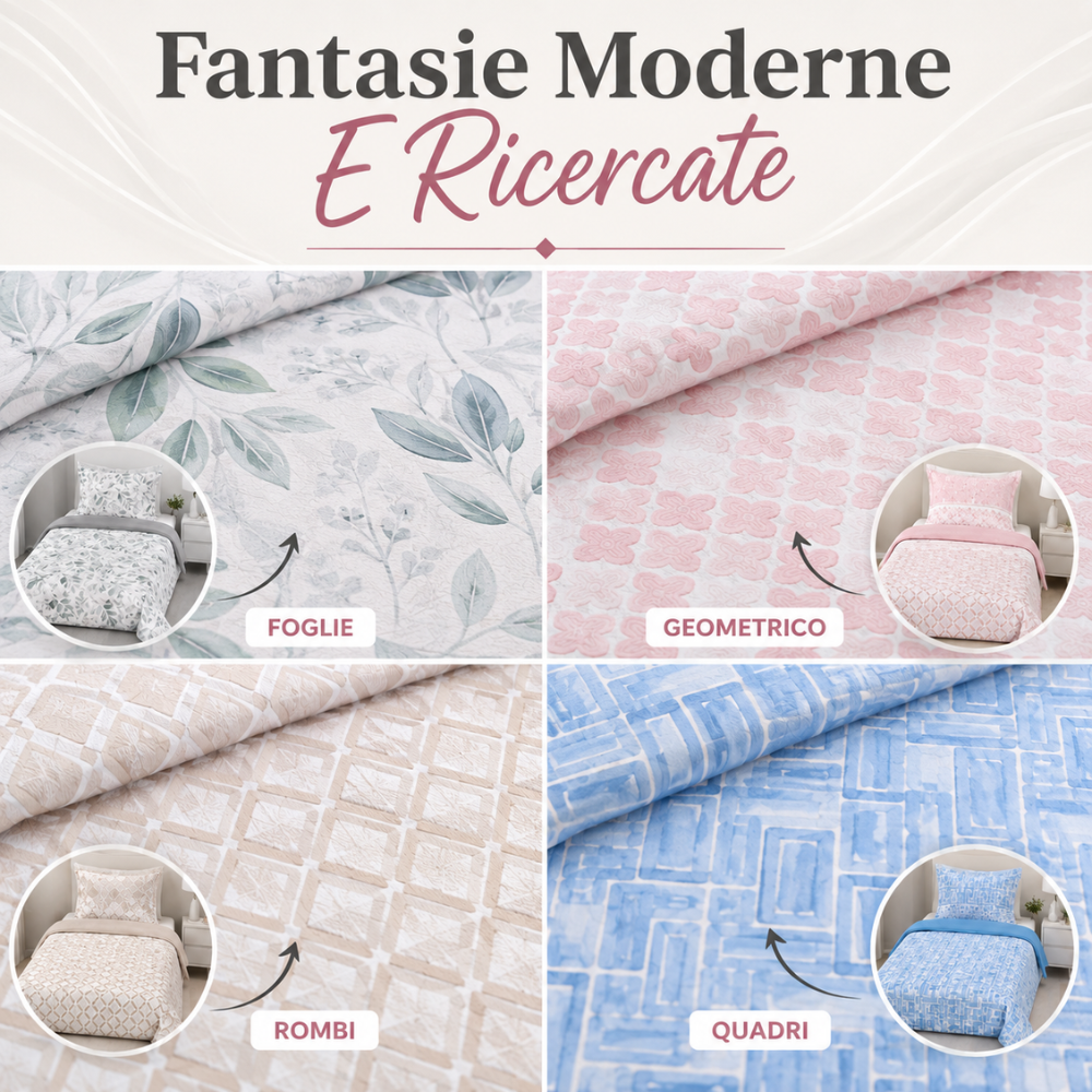 completo letto singolo 3 pezzi in microfibra fantasia con lenzuolo sopra, lenzuolo sotto con angoli e federa - foto 3 completo letto singolo 3 pezzi in microfibra fantasia con lenzuolo sopra, lenzuolo sotto con angoli e federa - foto 3