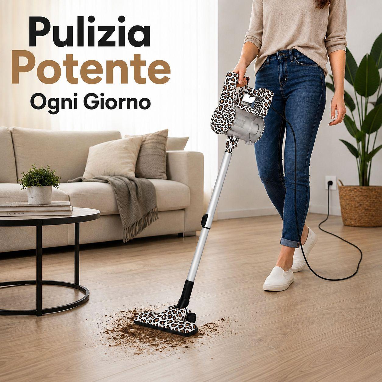  aspirapolvere con filo verticale moderno 4 fantasie animalier - foto 2