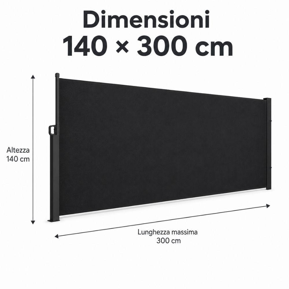 tenda separe frangivista avvolgibile da esterno 140x300 cm con protezione uv - foto 3 tenda separe frangivista avvolgibile da esterno 140x300 cm con protezione uv - foto 3