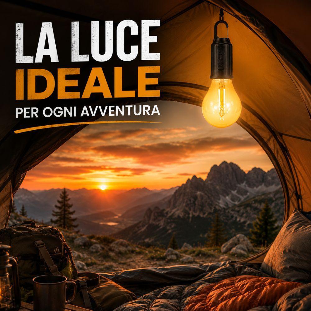  lampada led ricaricabile usb c da campeggio con gancio portatile per outdoor emergenze e casa - foto 5