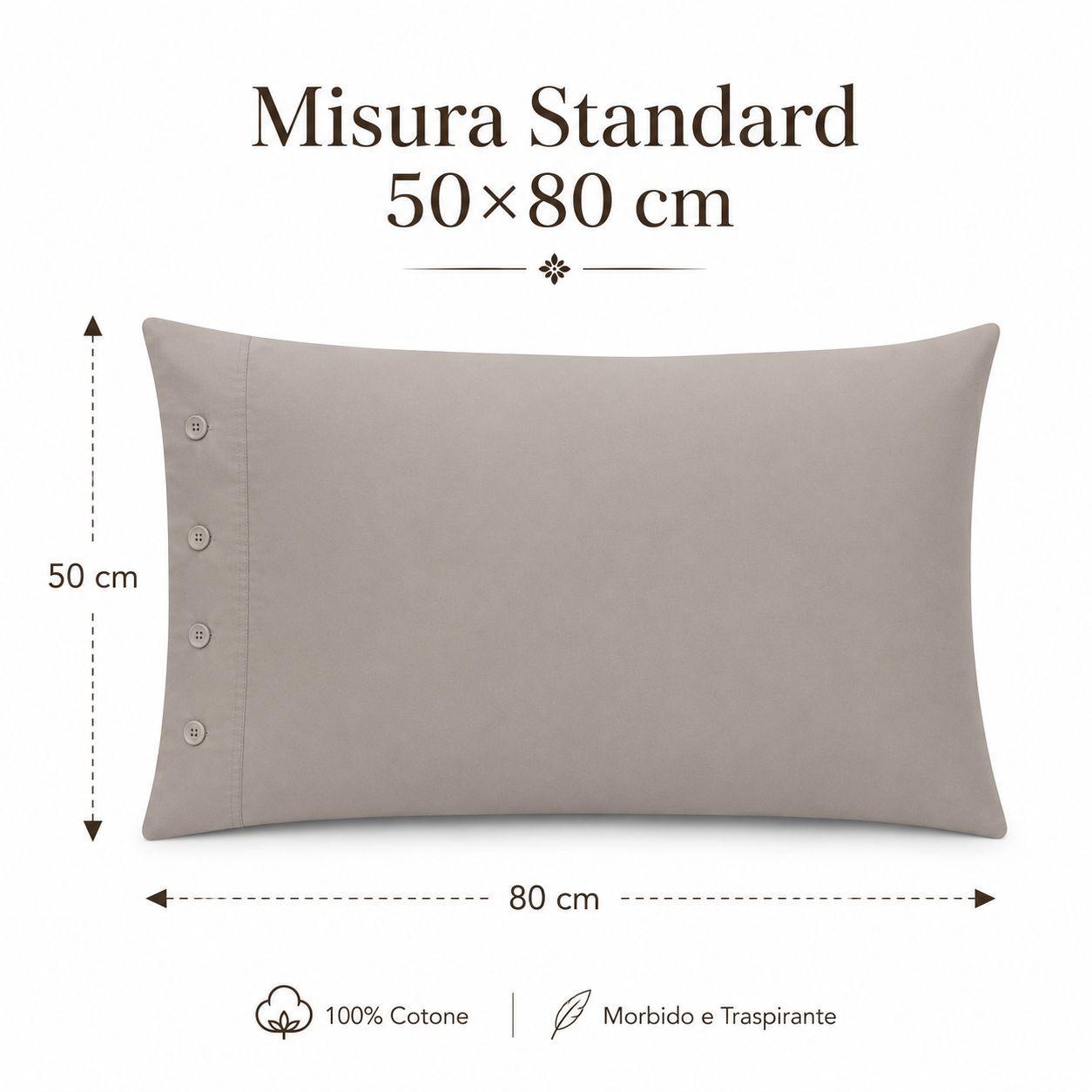 coppia federe con chiusura a bottoni 50×80 cm - foto 4 coppia federe con chiusura a bottoni 50×80 cm - foto 4