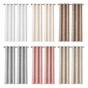 Coppia tende 140x290 cm con 8 anelli, effetto geometrico elegante