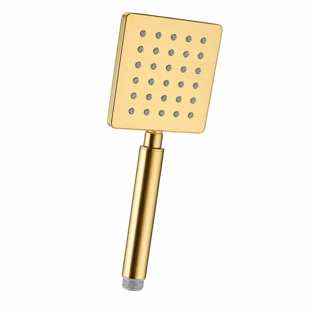  doccetta doccia quadrata oro 3 getti universale a risparmio idrico effetto pioggia massaggio - foto 1