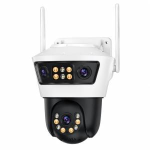 Telecamera wi-fi ptz doppia ottica con visione notturna a colori audio bidirezionale e controllo da app