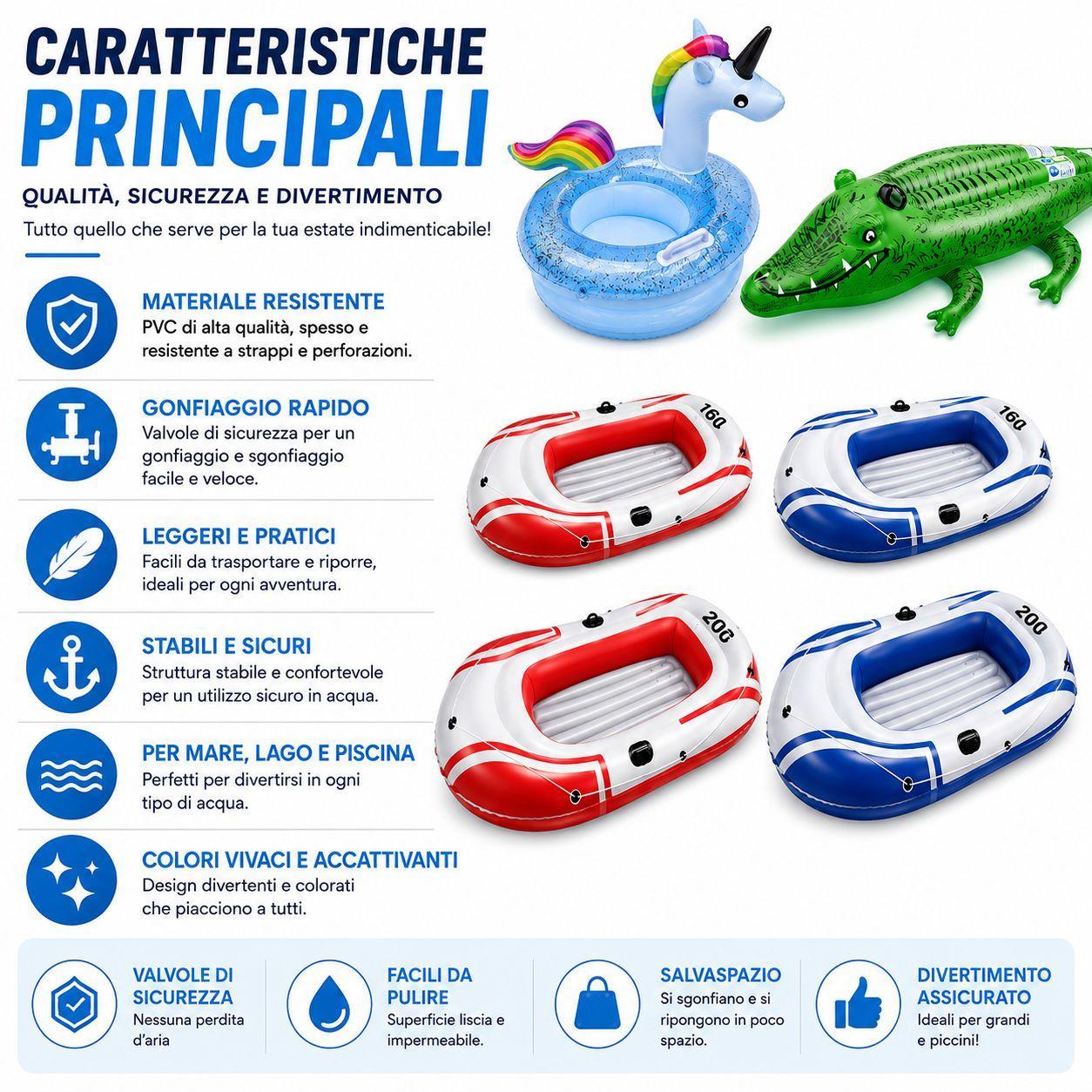  gonfiabili e canotto ideali per mare e piscina - foto 4