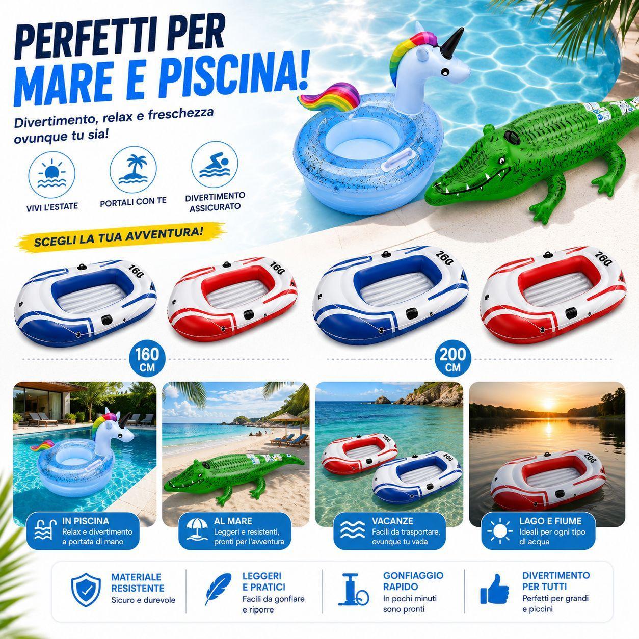  gonfiabili e canotto ideali per mare e piscina - foto 5