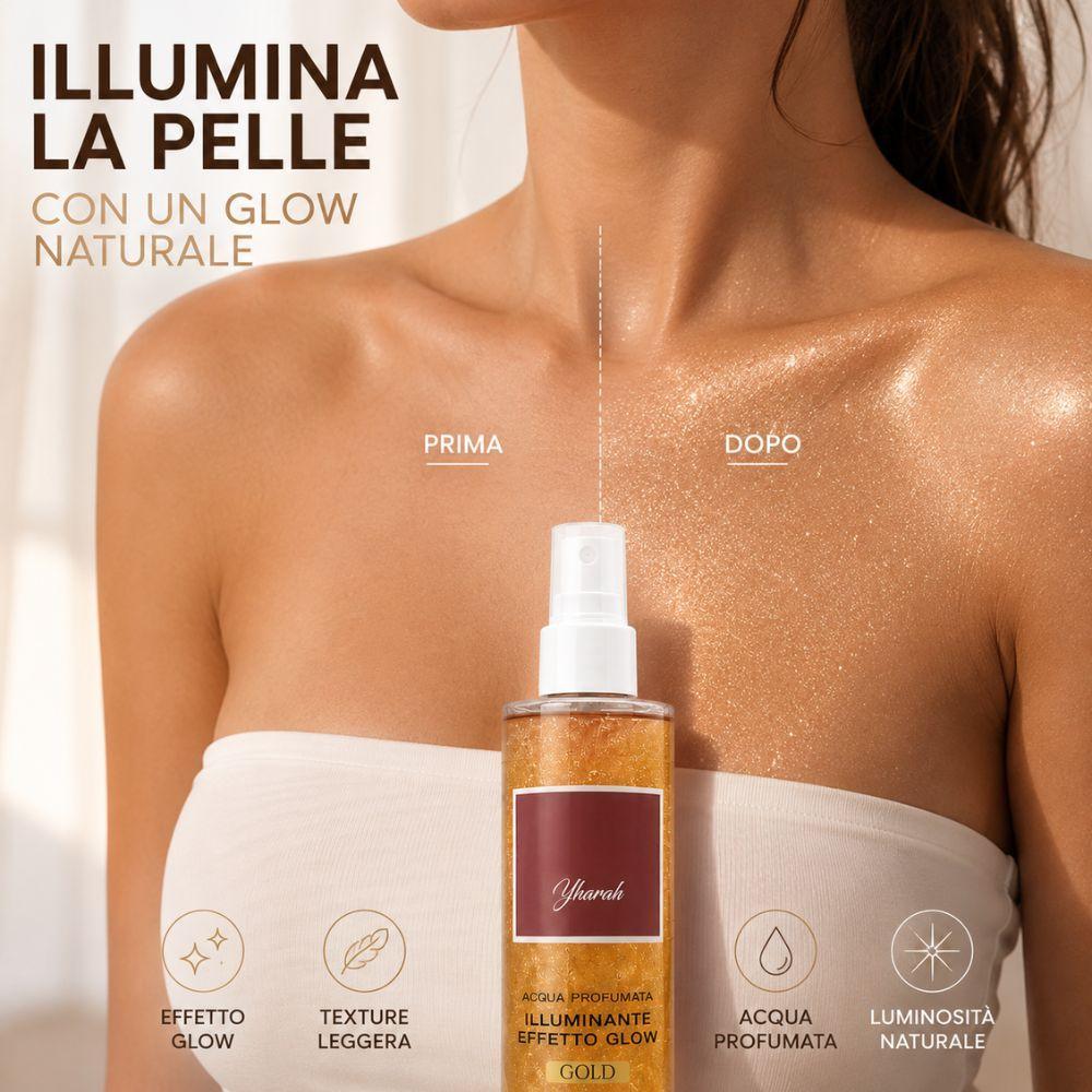 acqua profumata illuminante effetto glow 250 ml, fragranze gold e silver - foto 2 acqua profumata illuminante effetto glow 250 ml, fragranze gold e silver - foto 2
