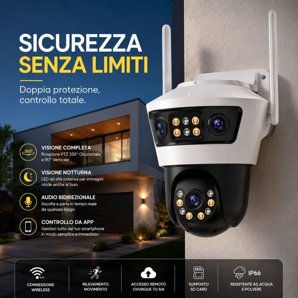  telecamera wi-fi con visione notturna a colori audio bidirezionale e controllo da app - foto 3
