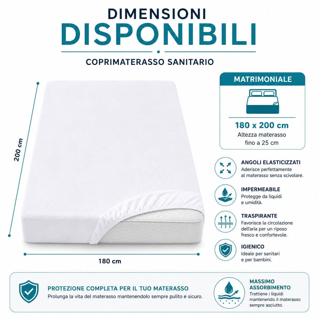 coprimaterasso sanitario con angoli elasticizzati assorbente lavabile - foto 4 coprimaterasso sanitario con angoli elasticizzati assorbente lavabile - foto 4
