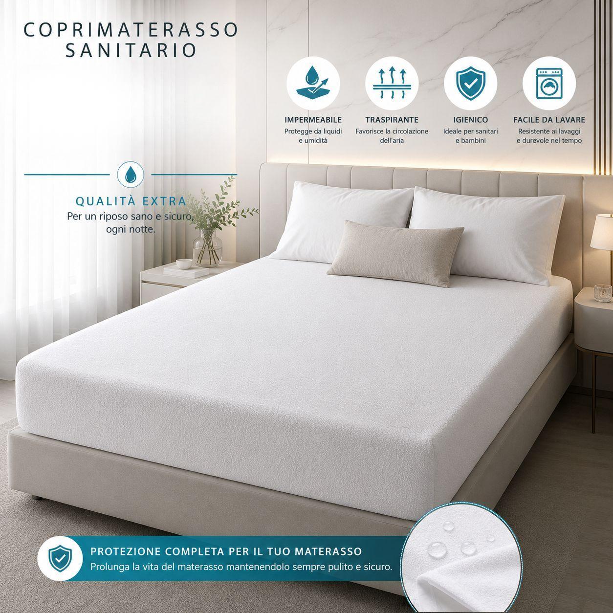 coprimaterasso sanitario con angoli elasticizzati assorbente lavabile - foto 5 coprimaterasso sanitario con angoli elasticizzati assorbente lavabile - foto 5