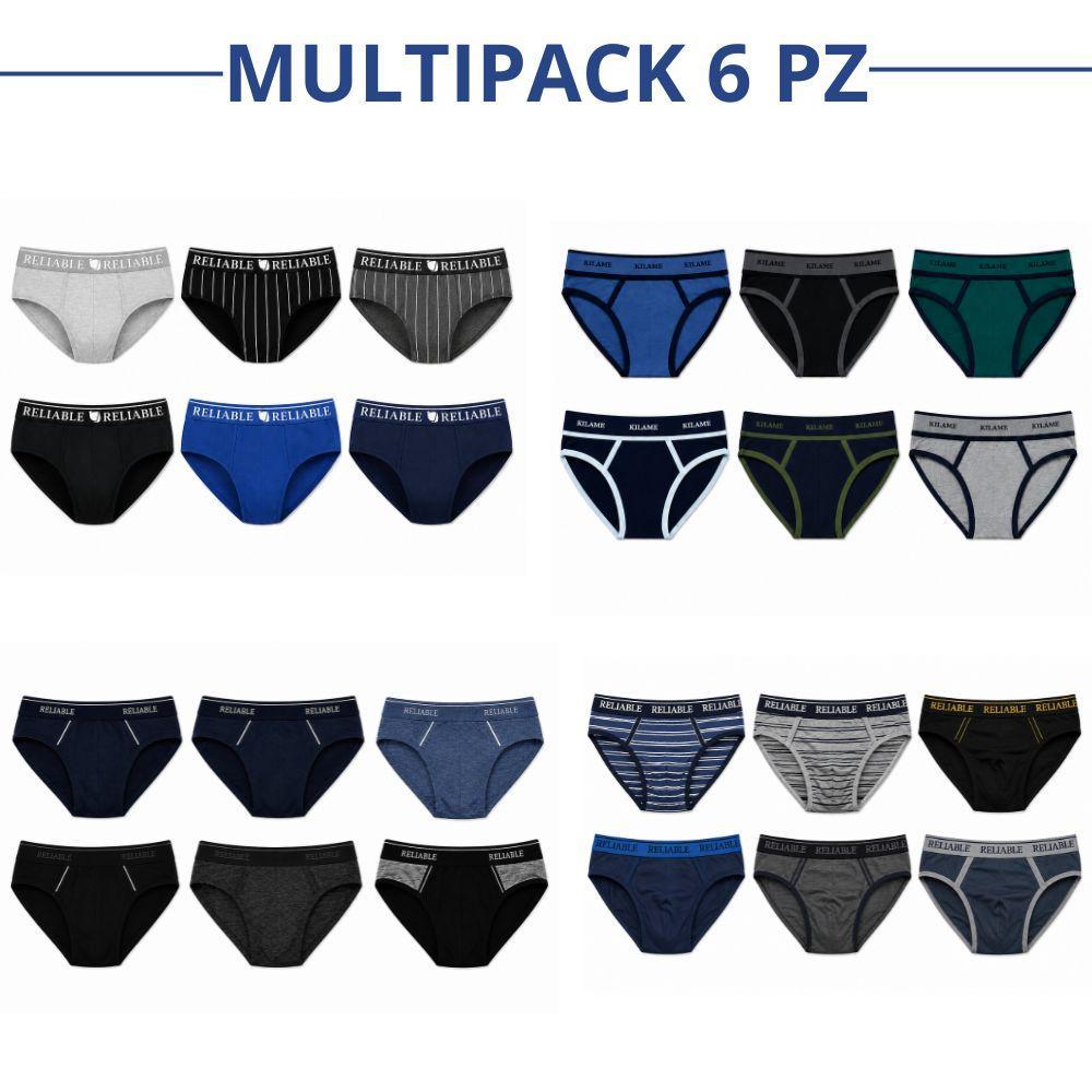 set slip uomo multipack 6 pz comfort quotidiano - foto 1 set slip uomo multipack 6 pz comfort quotidiano - foto 1