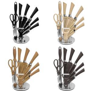 Set coltelli da cucina con 8 utensili e ceppo girevole 360 gradi