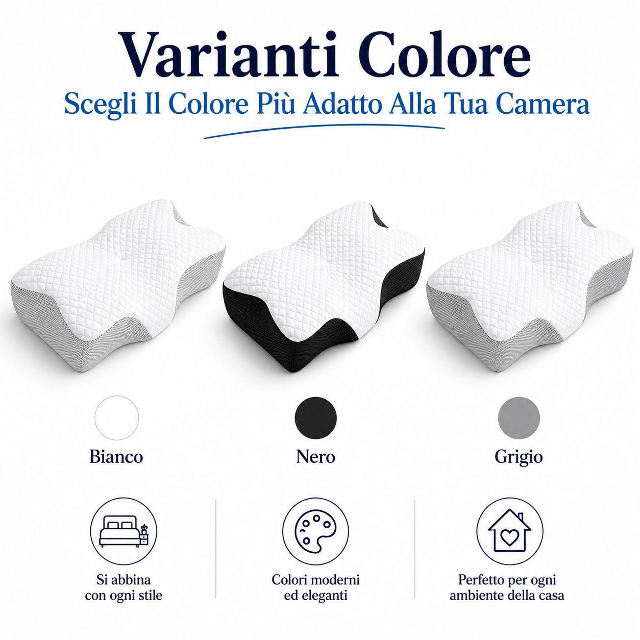 cuscino ergonomico memory foam 60x40 cm per cervicale - foto 5 cuscino ergonomico memory foam 60x40 cm per cervicale - foto 5