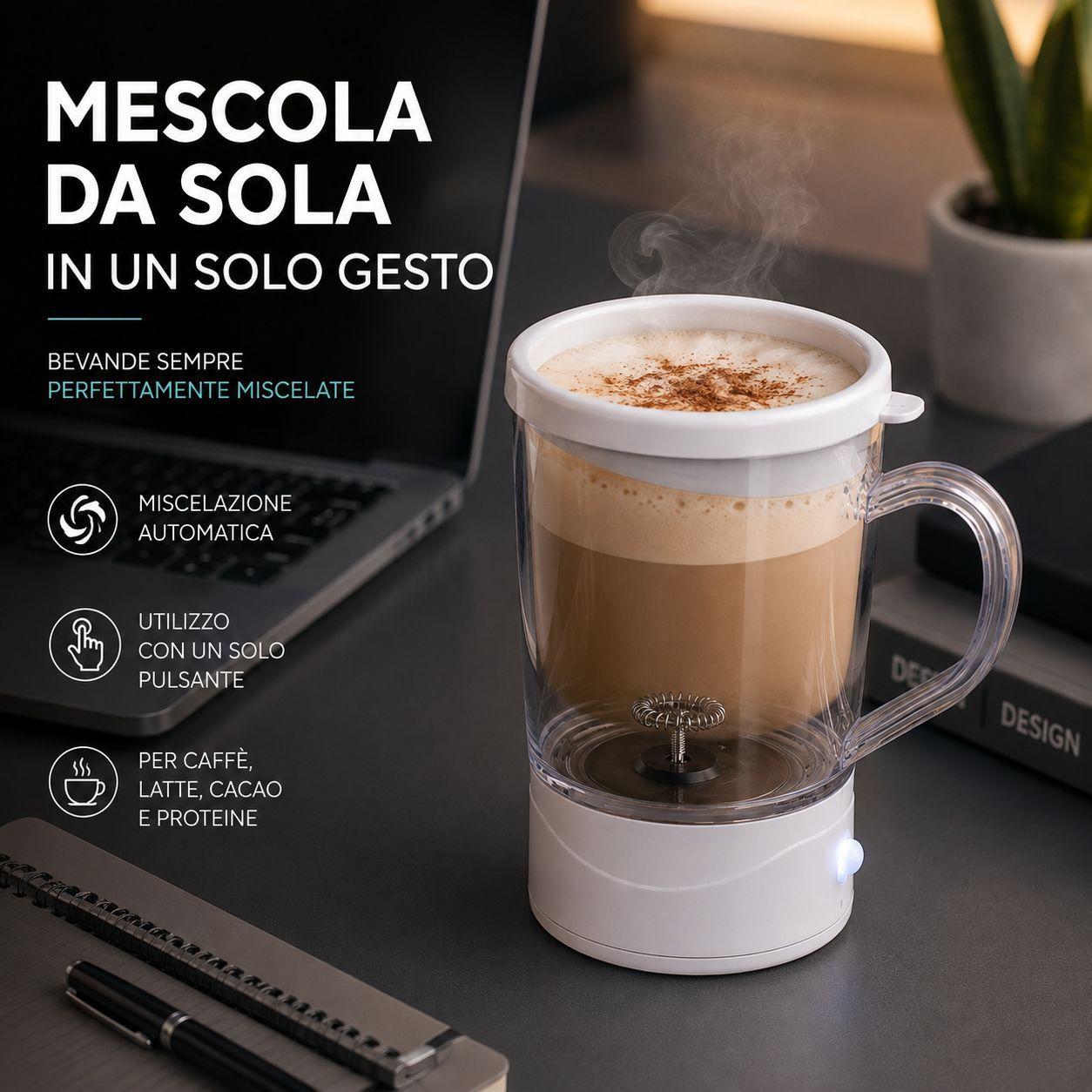 cappuccinatore elettrico con mini frusta in acciaio inox - foto 2 cappuccinatore elettrico con mini frusta in acciaio inox - foto 2