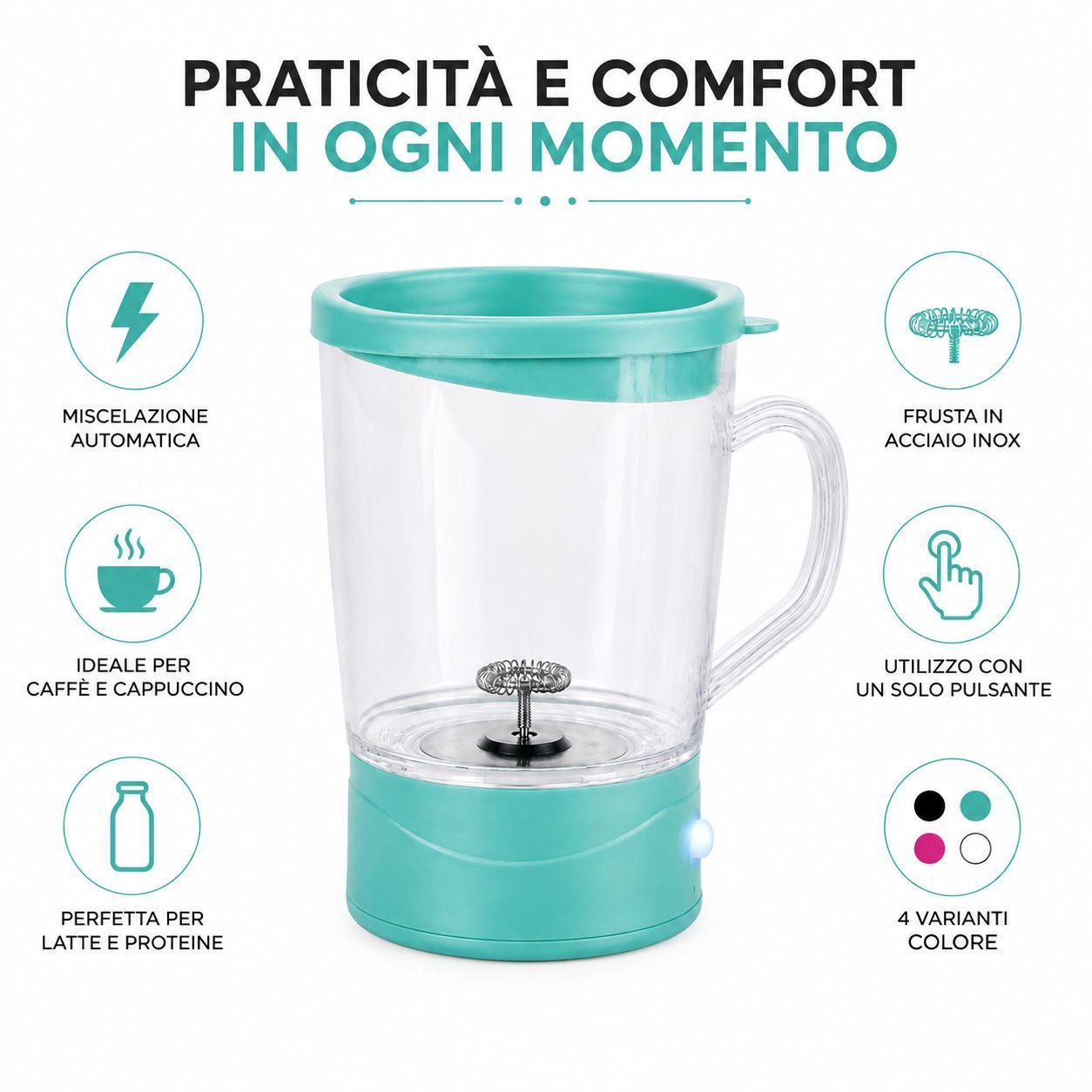cappuccinatore elettrico con mini frusta in acciaio inox - foto 3 cappuccinatore elettrico con mini frusta in acciaio inox - foto 3