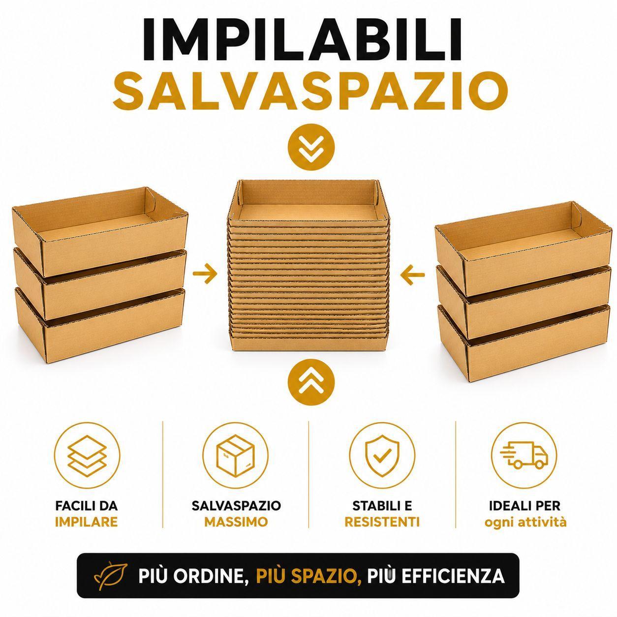  vaschette in cartone ondulato 17×9.5 cm per alimenti e ortofrutta  confezione da 275 pezzi (5 pacchi da 55) - foto 3