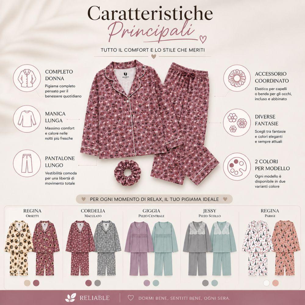 pigiama donna lungo 3 pezzi con accessorio coordinato maglia e pantalone - foto 5 pigiama donna lungo 3 pezzi con accessorio coordinato maglia e pantalone - foto 5