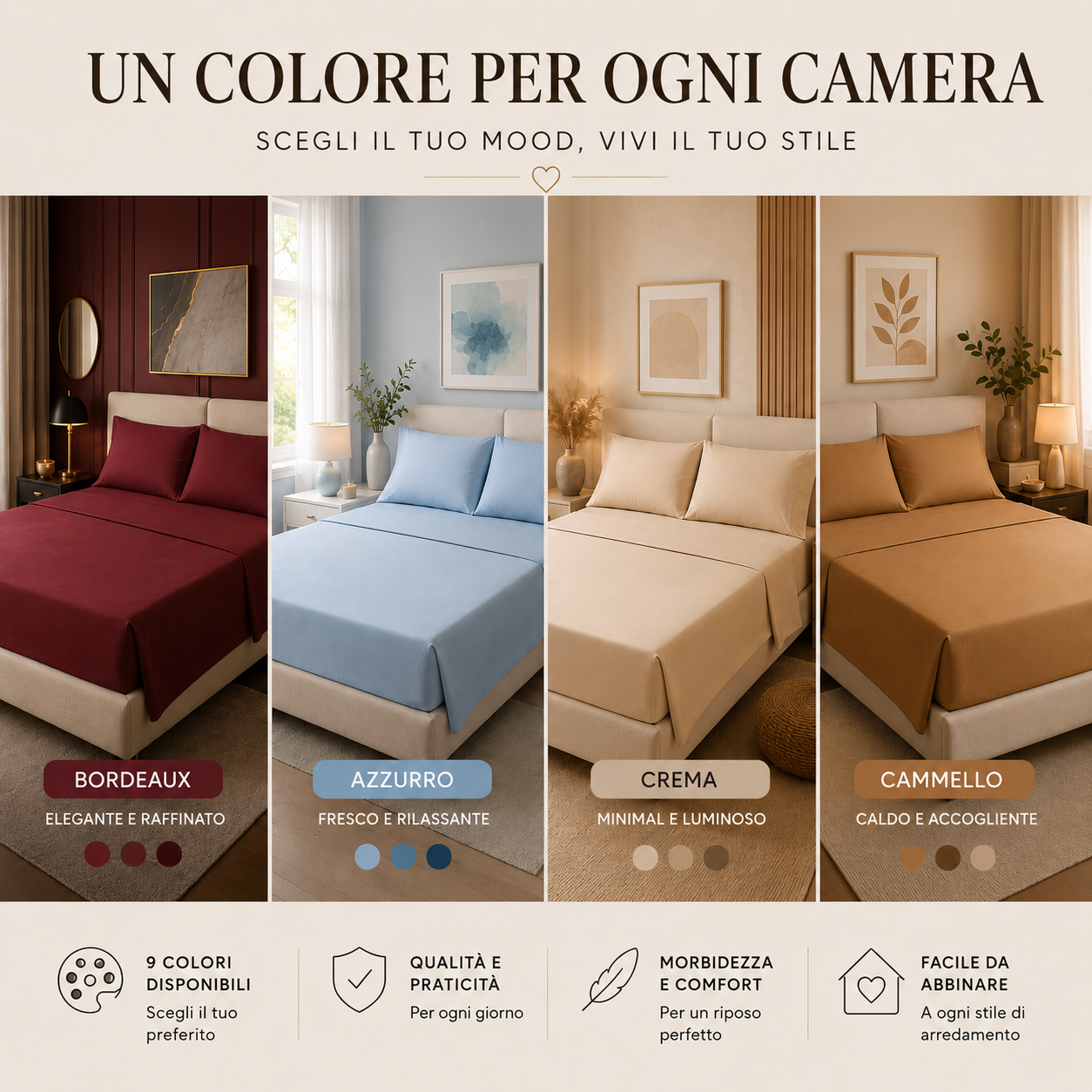 completo letto matrimoniale microfibra tinta unita set 4 pezzi con lenzuolo sopra e sotto con angoli e 2 federe - foto 4 completo letto matrimoniale microfibra tinta unita set 4 pezzi con lenzuolo sopra e sotto con angoli e 2 federe - foto 4