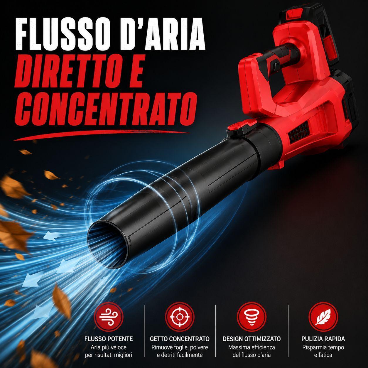soffiatore di foglie senza fili 6 velocità regolabili - foto 3 soffiatore di foglie senza fili 6 velocità regolabili - foto 3