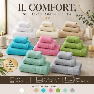 Set 3 formati asciugamani in spugna morbida ospite asciugamano e telo