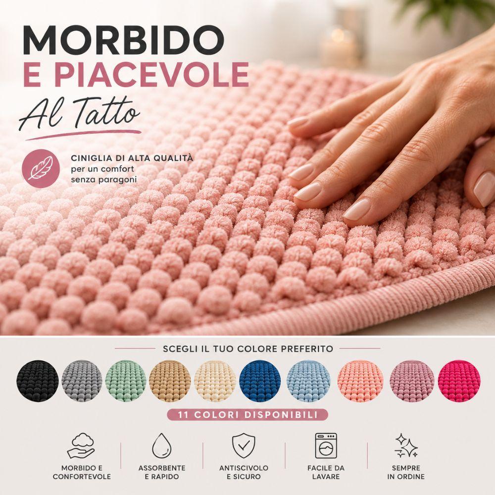 tris tappeti bagno in ciniglia 3 pezzi set tappeti morbidi - foto 4 tris tappeti bagno in ciniglia 3 pezzi set tappeti morbidi - foto 4