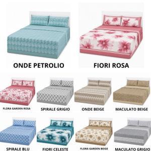 Completo letto matrimoniale  lenzuola con federe coordi...