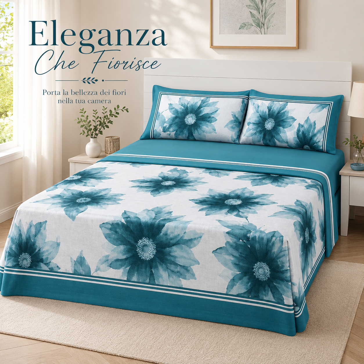 completo letto matrimoniale lenzuola con federe coordinate - foto 2 completo letto matrimoniale lenzuola con federe coordinate - foto 2