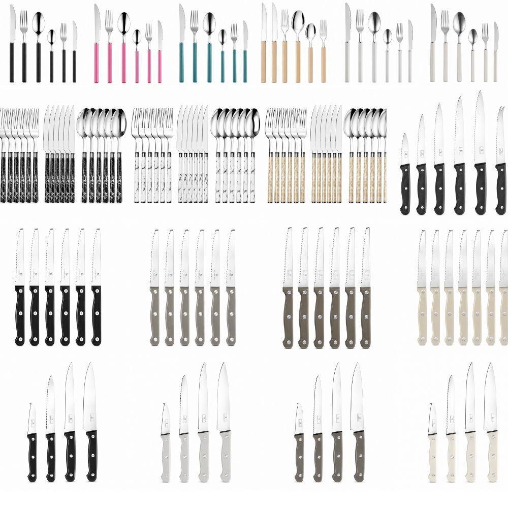 set posate e coltelli da tavola e cucina vari modelli e colori set 4, 6 e 18 pezzi con forchette, cucchiai e coltelli - foto 1 set posate e coltelli da tavola e cucina vari modelli e colori set 4, 6 e 18 pezzi con forchette, cucchiai e coltelli - foto 1